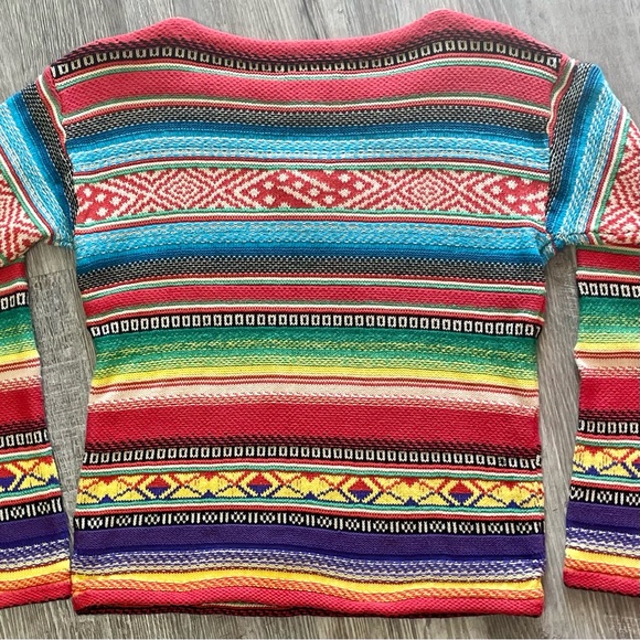 Vintage 1990s LRL Ralph Lauren Colorful Southwestern Western Knit Sweater Small - Picture 10 of 14